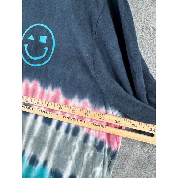 Cabana By Crown & Ivy XL Tie-Dye Cotton T-Shirt With Smiley Face Design - Picture 11 of 13
